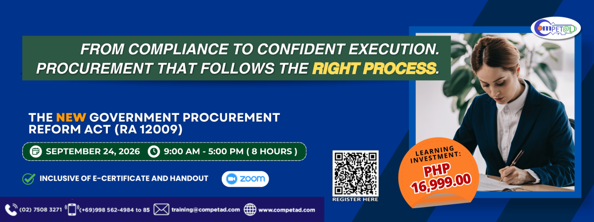 The New Government Procurement Reform Act (RA 12009) (092426)